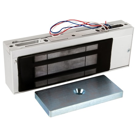 Securitron Mag Lock, Fire Rated, US28, DPS, Bracket Mount, 12/24 VDC, 1200lb M68DS